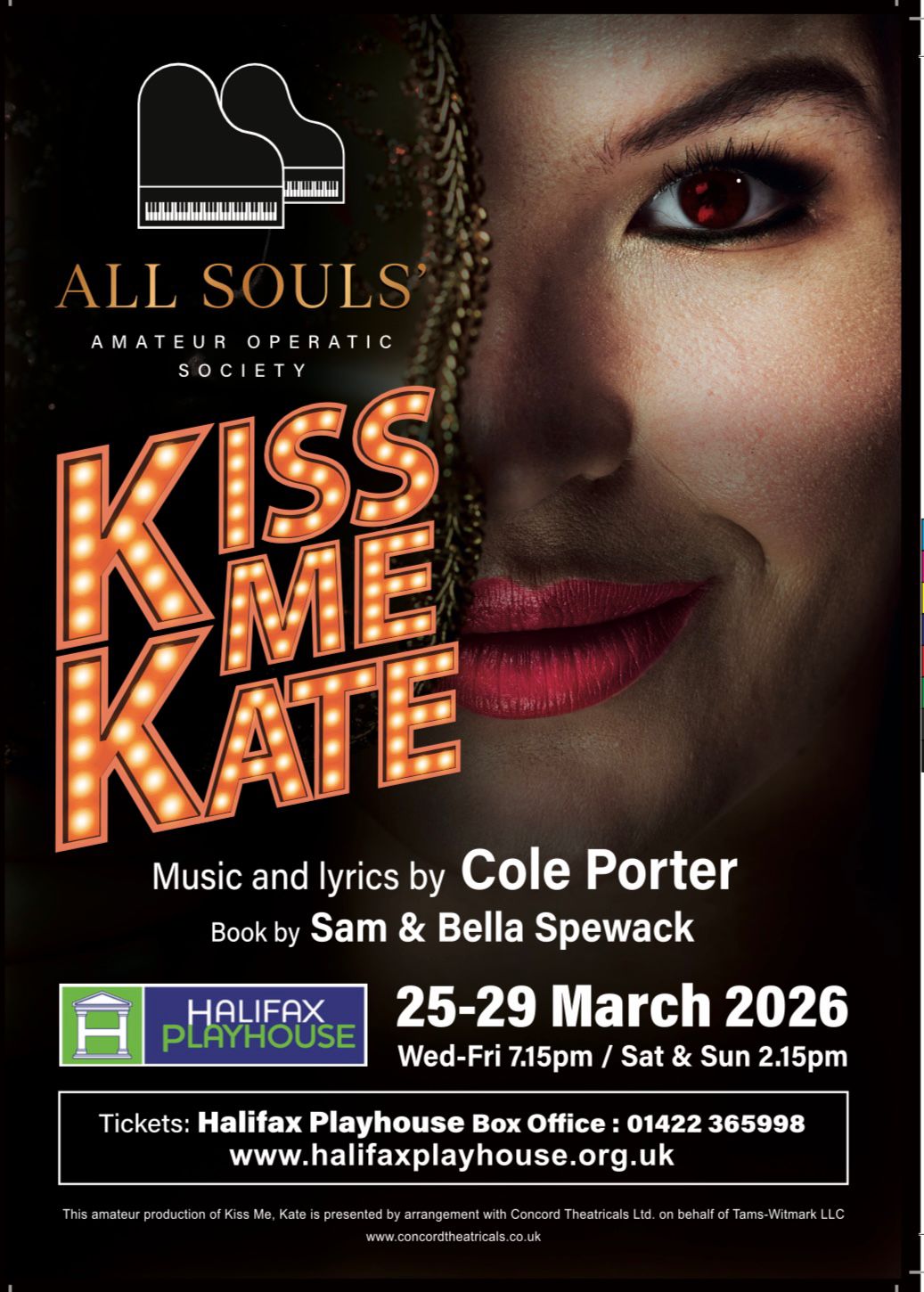 Poster for the 2026 production of Kiss Me Kate
